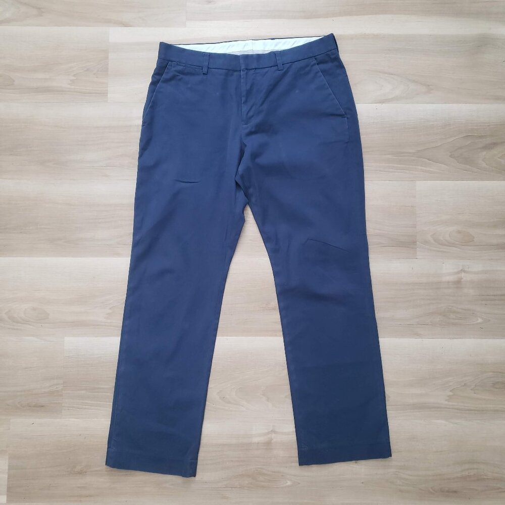 Express Straight Leg Trouser Pants Navy Blue Size 32 x 30